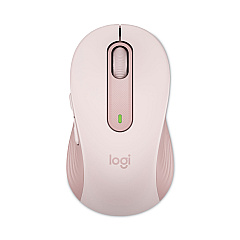 Logitech Signature M650 Wireless Mouse, Medium, 2.4 GHz Frequency, 33 ft Wireless Range, Right Hand Use, Rose (910006251)