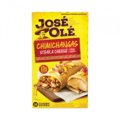 Jose Ole Steak and Cheese Chimichangas, 5 lb Box, 16 Servings/Box, Delivered in 1-4 Business Days (90300054)