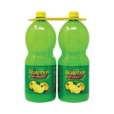 ReaLemon 100% Lemon Juice from Concentrate, 48 oz Bottle, 2/Pack, Delivered in 1-4 Business Days (22000913)