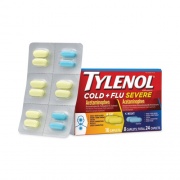 Tylenol Cold and Flu Severe Day and Night Caplets, 24 Caplets/Box, 3 Boxes/Pack, Ships in 1-3 Business Days (22000859)