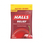 HALLS Relief Menthol Cough Suppressant - Oral Anesthetic, Cherry, Value Pack, 200 Count, Delivered in 1-4 Business Days (22000778)