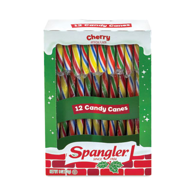 Spangler Cherry Candy Canes, 6 oz Box, 12 Candy Canes/Box, 3 Boxes/Carton, Ships in 1-3 Business Days (GRR211X0001)