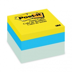 Post-it Notes Original Cubes, 3" x 3", Blue Wave Collection, 470 Sheets/Cube (2056RC)