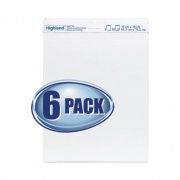 Highland Easel Pad, Unruled, 25 x 30, White, 30 Sheets, 6/Pack (5406PK)