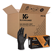KleenGuard G10 Kraken Grip Nitrile Gloves, Powder-Free, Medium, 6 mil Thick, 9.5" Long, Black, 100/Box, 10 Boxes/Carton (49276)
