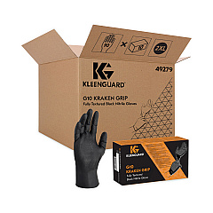 KleenGuard G10 Kraken Grip Nitrile Gloves, Black, 2X-Large, 900/Carton (KCC49279)