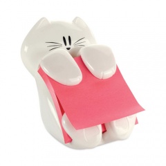 Post-it Pop-up Notes Super Sticky Cat Notes Dispenser, For 3 x 3 Pads, White, Includes (2) Rio de Janeiro Super Sticky Pop-up Pad (CAT330)