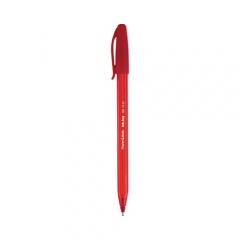 Paper Mate InkJoy 100 Ballpoint Pen, Stick, Medium 1 mm, Red Ink, Red Barrel, Dozen (1951255)