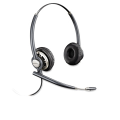 Poly EncorePro Premium Binaural Over The Head Headset with Noise Canceling Microphone, Black (HW720)