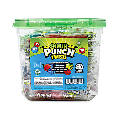 Sour Punch Twists, Variety, 2.59 lb Tub, Approx. 210 Pieces (GRR20916848)