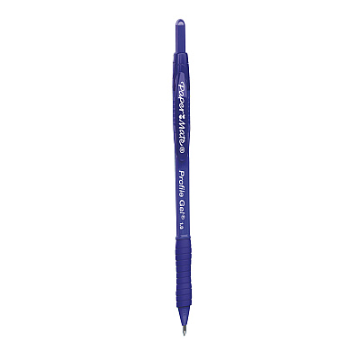 Paper Mate Profile Gel Pen, Retractable, Bold 1 mm, Blue Ink, Translucent Blue Barrel, Dozen (PAP2102161)