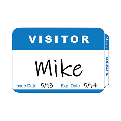 C-Line Self-Adhesive Name Badges, Hello My Name Is, Blue, 3.5 x 2.25, 100/BX (CLICLI92245)