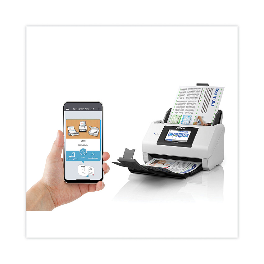 Epson DS-790WN Wireless Network Color Document Scanner, 600 dpi Optical Resolution, 100-Sheet Duplex Auto Document Feeder (B11B265201)