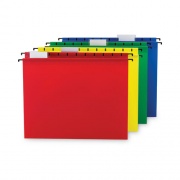 Smead Poly Hanging Folders, Letter Size, 1/5-Cut Tabs, Assorted Colors, 12/Pack (64026)