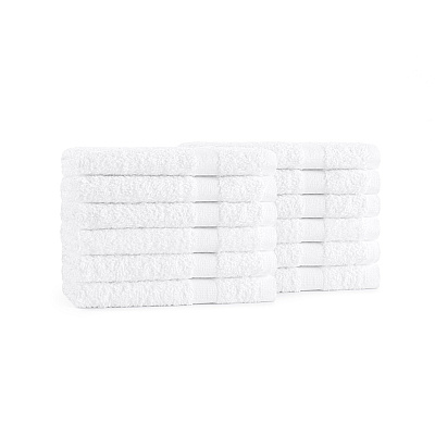 Admiral Hospitality Washcloth 12x12 White, Pack Of 12 (P-ADM-WASH)