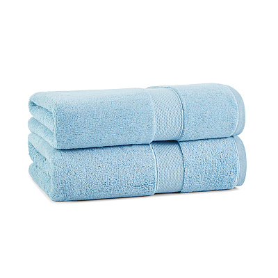 Aston & Arden Egyptian Cotton Bath Towel 30x54 Blue, Pack Of 2 (P-EGYP-3054-BLU)