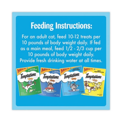 Temptations Cat Treats Mega Pack Variety, 6.3 oz Pouch, 4/Pack, Delivered in 1-4 Business Days (22000661)