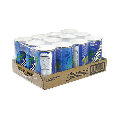 Nutrament Energy Nutrition Drink, Vanilla, 12 oz Can, 12/Carton (GRR20902579)