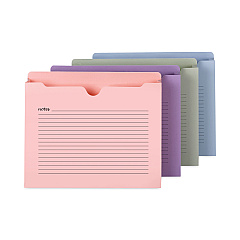 Smead Notes File Jackets, Straight Tab, 2" Expansion, Letter Size, Assorted Colors, 12/Pack (SMD75695)