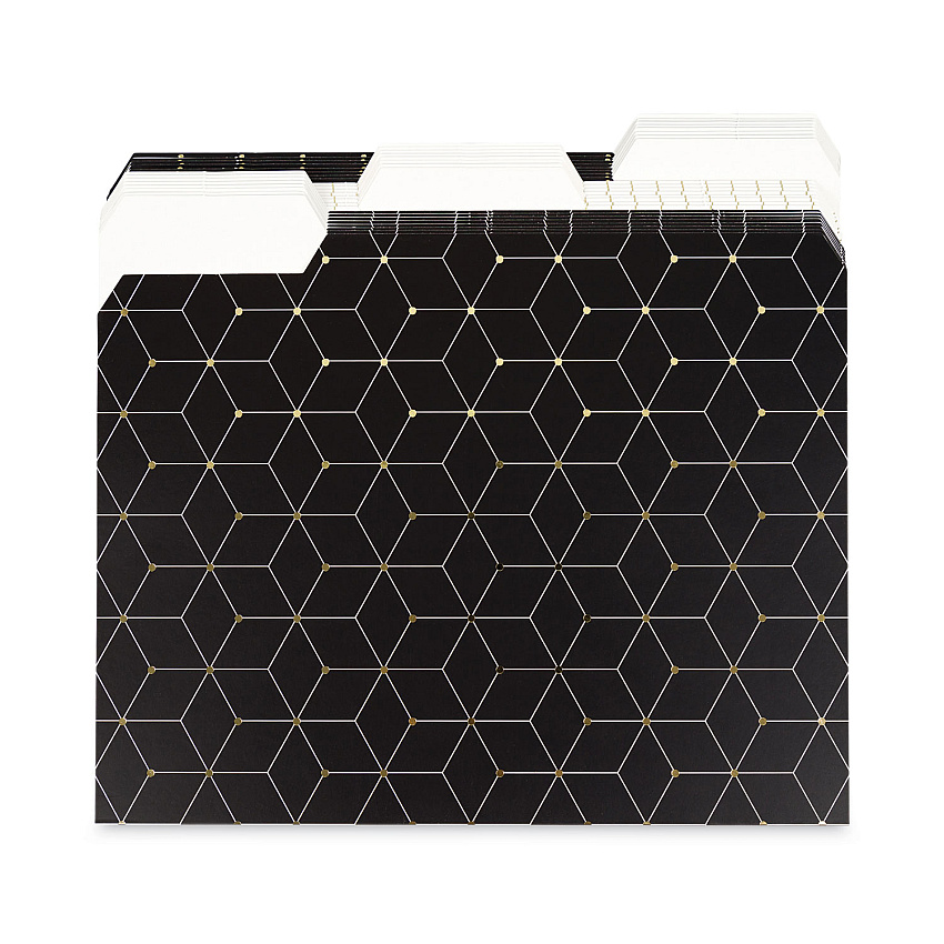 U Brands Fashion File Folders, 1/3-Cut Tabs: Assorted, Letter Size, Assorted Colors, 24/Box (UBR4150U0112)