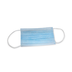 GN1 Three-Ply General Use Face Mask, Blue/White, 2,500/Carton (TEHMS2500)