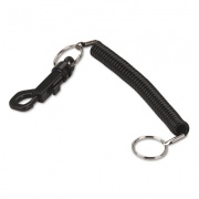 SecurIT Key Coil Chain 'N Clip Wearable Key Organizer, Flexible Coil, Black (94190033)