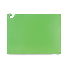 San Jamar Cut-N-Carry Color Cutting Boards, Plastic, 24 x 18 x 0.5, Green (SJMCB182412GN)