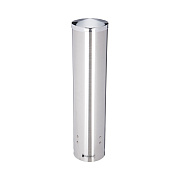 San Jamar Water Cup Dispenser with Removable Cap, For 4.5 oz to 7 oz Cone and  6 oz to 12 oz Flat Cups, Stainless Steel, 6/Carton (SJMC3250SSCT)