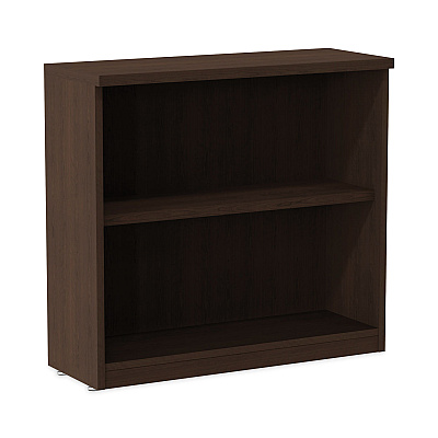 Alera Valencia Series Bookcase, Two-Shelf, 31.75w x 14d x 29.5h, Espresso (ALEVA633032ES)