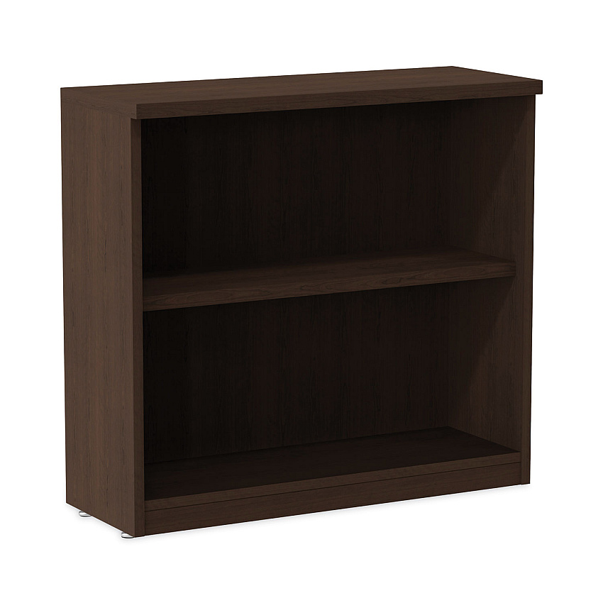 Alera Valencia Series Bookcase, Two-Shelf, 31.75w x 14d x 29.5h, Espresso (ALEVA633032ES)