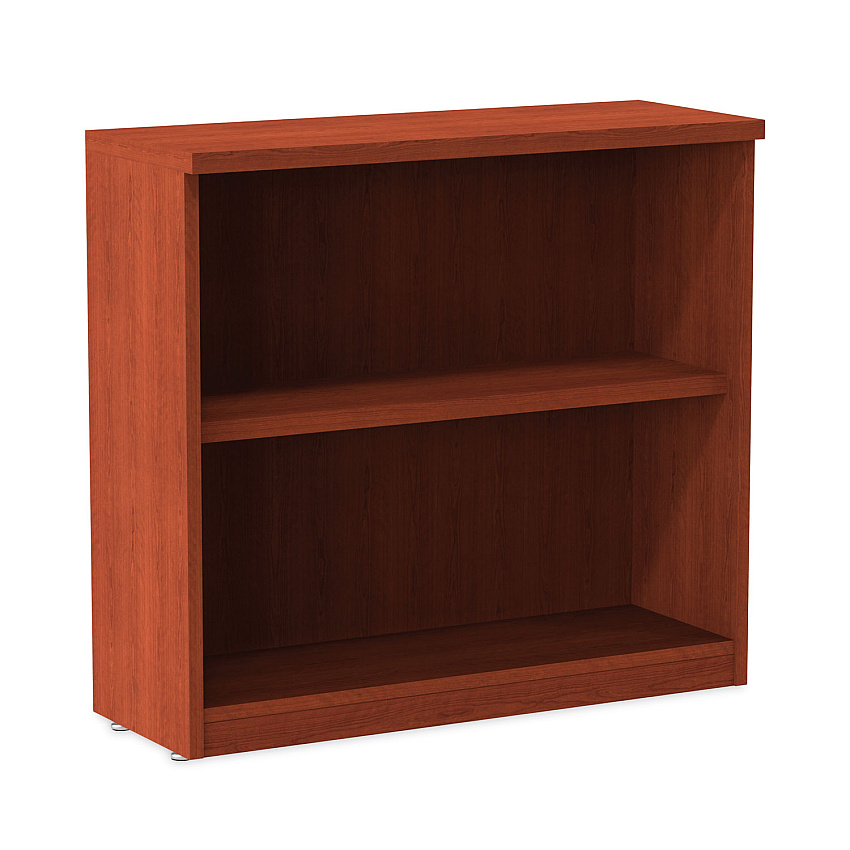 Alera Valencia Series Bookcase, Two-Shelf, 31.75w x 14d x 29.5h, Med Cherry (ALEVA633032MC)