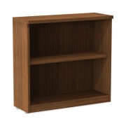 Alera Valencia Series Bookcase,Two-Shelf, 31.75w x 14d x 29.5h, Modern Walnut (VA633032WA)