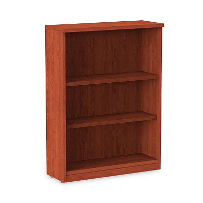 Alera Valencia Series Bookcase, Three-Shelf, 31.75w x 14d x 39.38h, Med Cherry (ALEVA634432MC)