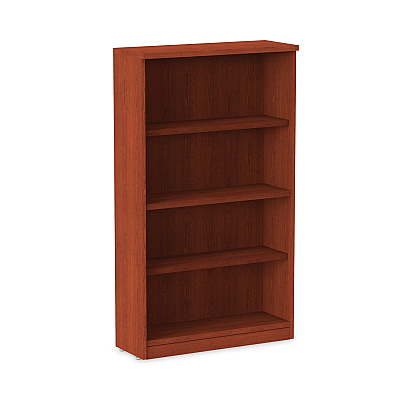 Alera Valencia Series Bookcase, Four-Shelf, 31.75w x 14d x 54.88h, Medium Cherry (ALEVA635632MC)