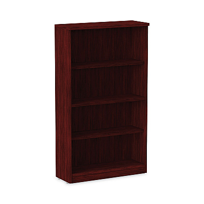 Alera Valencia Series Bookcase, Four-Shelf, 31.75w x 14d x 54.88h, Mahogany (ALEVA635632MY)