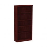 Alera Valencia Series Bookcase, Five-Shelf, 31.75w x 14d x 64.75h, Mahogany (VA636632MY)