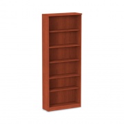 Alera Valencia Series Bookcase, Six-Shelf, 31.75w x 14d x 80.25h, Medium Cherry (VA638232MC)