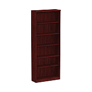 Alera Valencia Series Bookcase, Six-Shelf, 31.75w x 14d x 80.25h, Mahogany (ALEVA638232MY)
