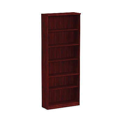 Alera Valencia Series Bookcase, Six-Shelf, 31.75w x 14d x 80.25h, Mahogany (ALEVA638232MY)