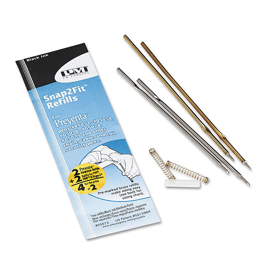 Iconex Refill for Preventa, MMF Kable and Sentry Counter Pens, Medium Conical Tip, Black Ink, 2/Pack (ICX94190043)
