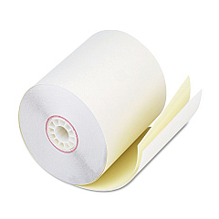 Iconex Impact Printing Carbonless Paper Rolls, 2.75" x 90 ft, White/Canary, 50/Carton (ICX90770459)