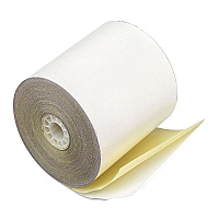 Iconex Impact Printing Carbonless Paper Rolls, 3" x 90 ft, White/Canary, 50/Carton (ICX90770470)