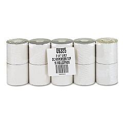 Iconex Impact Printing Carbonless Paper Rolls, 2.25" x 70 ft, White/Canary, 10/Pack (ICX90770440)