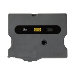 Brother TX Tape Cartridge for PT-8000, PT-PC, PT-30/35, 0.47" x 50 ft, Black on Yellow (TX6311)