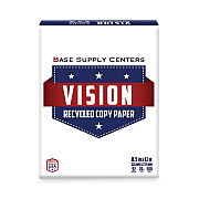 VISION Recycled Copy Paper, 92 Bright, 20 lb Bond Weight, 8.5 x 11, White, 500 Sheets/Ream, 10 Reams/Carton (2623CT)