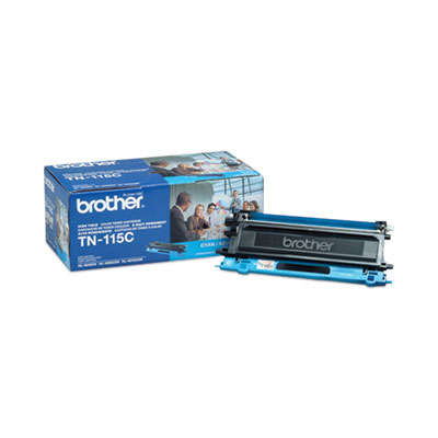 Brother TN115C High-Yield Toner, 4,000 Page-Yield, Cyan