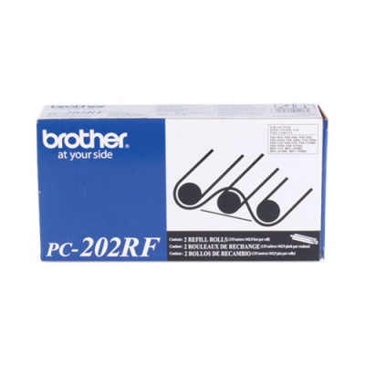 Brother PC-202RF Thermal Transfer Refill Roll, 450 Page-Yield, Black, 2/Pack