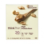 thinkThin High Protein Bars, Creamy Peanut Butter, 2.1 oz Bar, 10 Bars/Carton, Delivered in 1-4 Business Days (30700113)