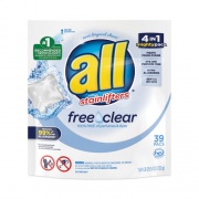 All Mighty Pacs Free and Clear Super Concentrated Laundry Detergent, 39/Pack (73978EA)