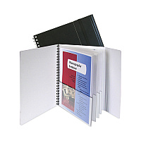 C-Line Eight-Pocket Portfolio with Security Flap, Polypropylene, 8.5 x 11, Black/White (CLI32881)